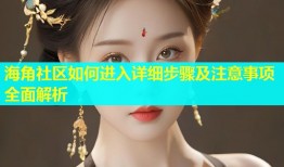 海角社区如何进入详细步骤及注意事项全面解析