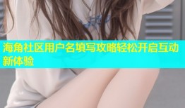 海角社区用户名填写攻略轻松开启互动新体验