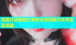 海角社区新闻大事件全景回顾与未来发展展望