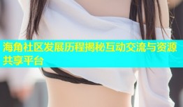 海角社区发展历程揭秘互动交流与资源共享平台