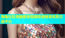 海角社区电脑登录指南快速畅享优质交流平台