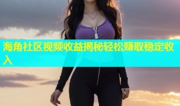 海角社区视频收益揭秘轻松赚取稳定收入